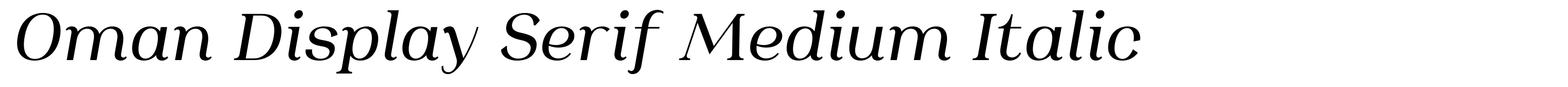 Oman Display Serif Medium Italic